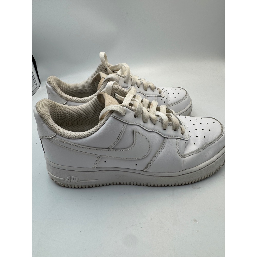 Nike Air Force 1 Low White Leather Sneakers 314195-112 Womens 7.5